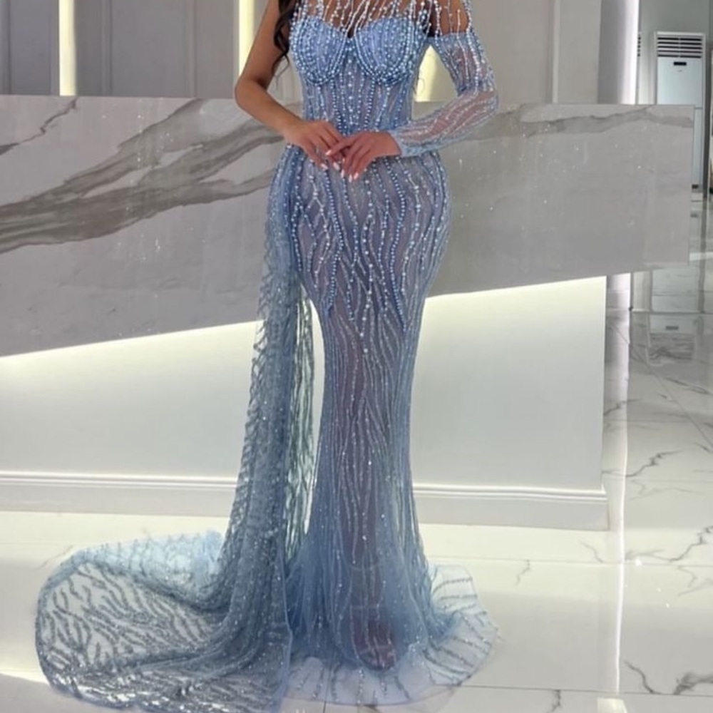 Blue dress from Kosovo